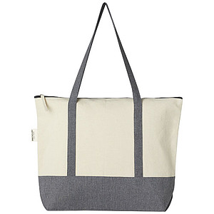 Repose 320 g/m2 recycled cotton zippered tote bag 10L