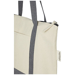 Repose 320 g/m2 recycled cotton zippered tote bag 10L