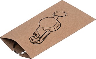 Retractable keychain with carabiner, black