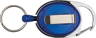 Retractable keyring with carabiner