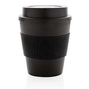 Reusable Coffee cup with screw lid 350ml,black