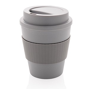 Reusable Coffee cup with screw lid 350ml,grey