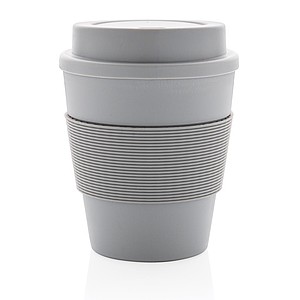 Reusable Coffee cup with screw lid 350ml,grey