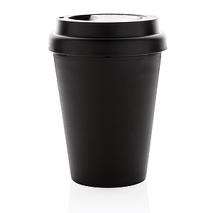 Reusable double wall coffee cup 300ml,black