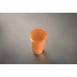 Reusable event cup 300ml, transparent orange
