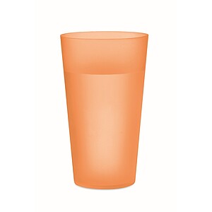 Reusable event cup 500ml, transparent orange
