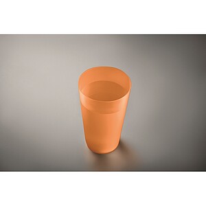 Reusable event cup 500ml, transparent orange