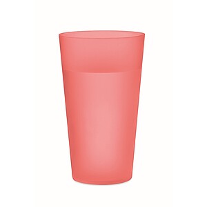 Reusable event cup 500ml, transparent red