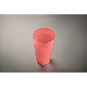 Reusable event cup 500ml, transparent red