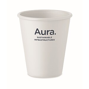Reusable PLA single wall cup, white