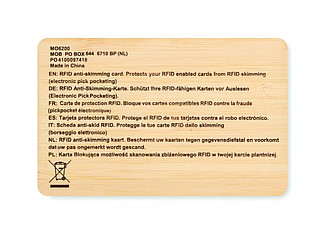 RFID card in bamboo material