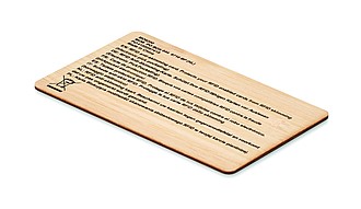 RFID card in bamboo material