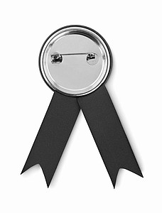 Ribbon style badge pin