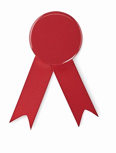 Ribbon style badge pin