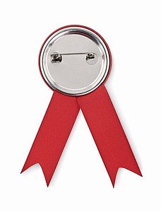 Ribbon style badge pin