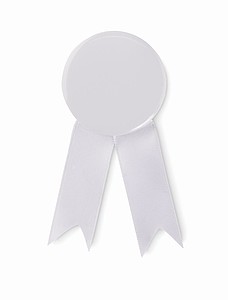Ribbon style badge pin