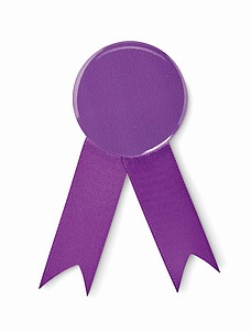 Ribbon style badge pin