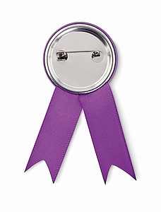 Ribbon style badge pin