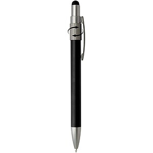Rill RCS recycled ballpoint pen with stylus and fidget spinner (black ink), black