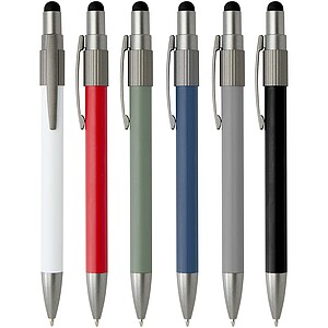 Rill RCS recycled ballpoint pen with stylus and fidget spinner (black ink), black