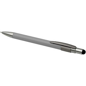 Rill RCS recycled ballpoint pen with stylus and fidget spinner (black ink), grey