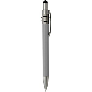 Rill RCS recycled ballpoint pen with stylus and fidget spinner (black ink), grey