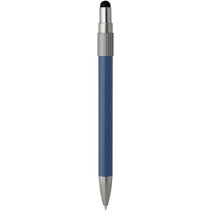 Rill RCS recycled ballpoint pen with stylus and fidget spinner (black ink), ocean blue