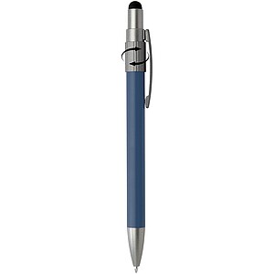 Rill RCS recycled ballpoint pen with stylus and fidget spinner (black ink), ocean blue