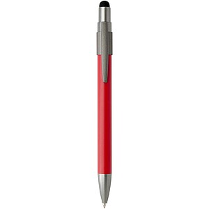 Rill RCS recycled ballpoint pen with stylus and fidget spinner (black ink), red