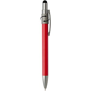 Rill RCS recycled ballpoint pen with stylus and fidget spinner (black ink), red