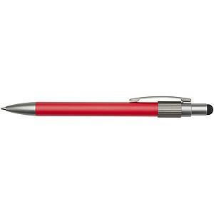 Rill RCS recycled ballpoint pen with stylus and fidget spinner (black ink), red