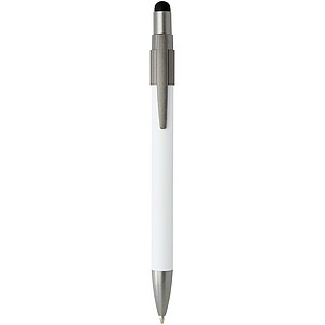 Rill RCS recycled ballpoint pen with stylus and fidget spinner (black ink), white