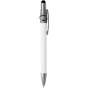 Rill RCS recycled ballpoint pen with stylus and fidget spinner (black ink), white