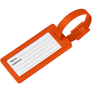 River recycled window luggage tag, orange