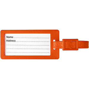 River recycled window luggage tag, orange