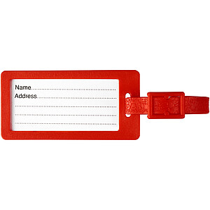 River recycled window luggage tag, red