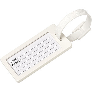 River recycled window luggage tag, white