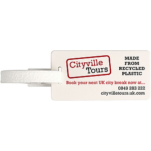 River recycled window luggage tag, white