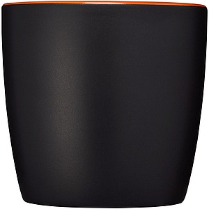 Riviera ceramic mug, black/orange