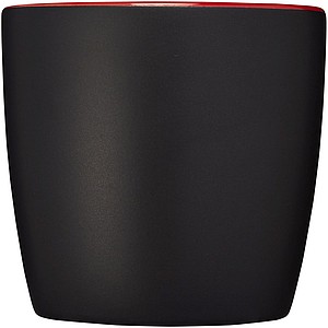 Riviera ceramic mug, black/red