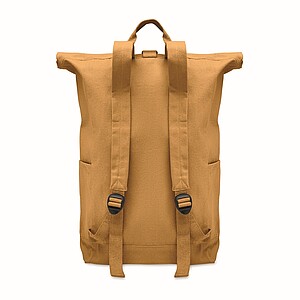 Roll top backpack 390 gr/m2, ochre