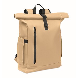 Rolltop laptop rucksack 600D, khaki