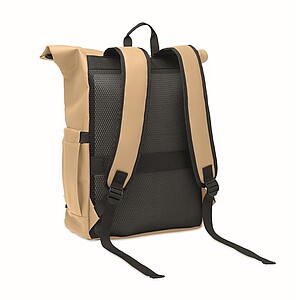 Rolltop laptop rucksack 600D, khaki