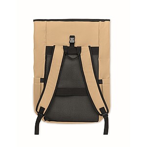 Rolltop laptop rucksack 600D, khaki
