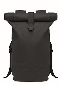 Rolltop washed canvas backpack