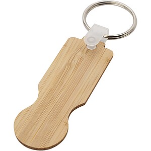 Ronan bamboo trolley keychain, natural