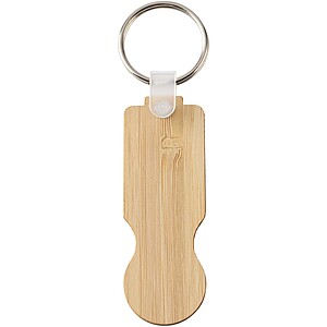 Ronan bamboo trolley keychain, natural