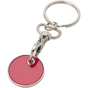 Rory keyring with trolley coin, red