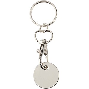 Rory keyring with trolley coin, solid black