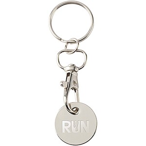 Rory keyring with trolley coin, solid black